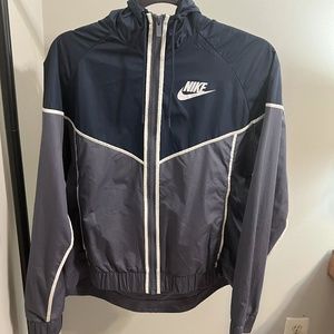 Blue and purple/gray Nike windbreaker jacket